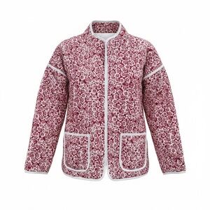 Cider Ditsy Floral Oversized Quilted Puffer Jacket Women's Size Medium